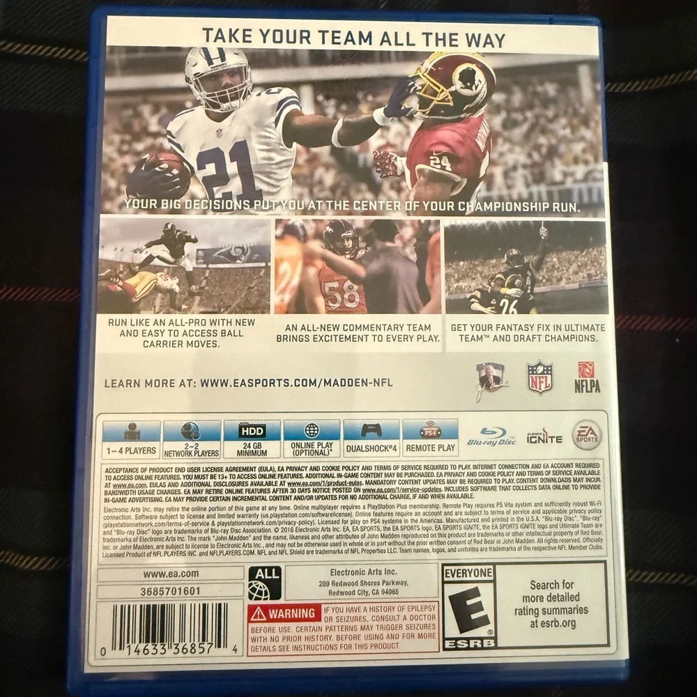 Madden NFL 17 for PS4 - Blue Case Can bundle 3 games together for $14.